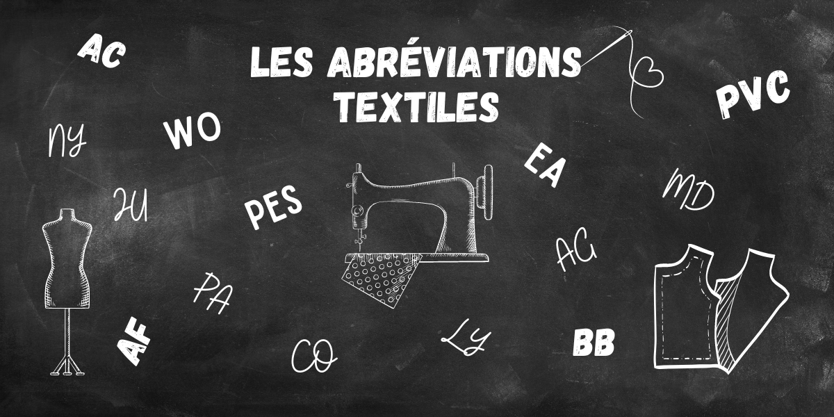 codes tissus - abréviations textiles